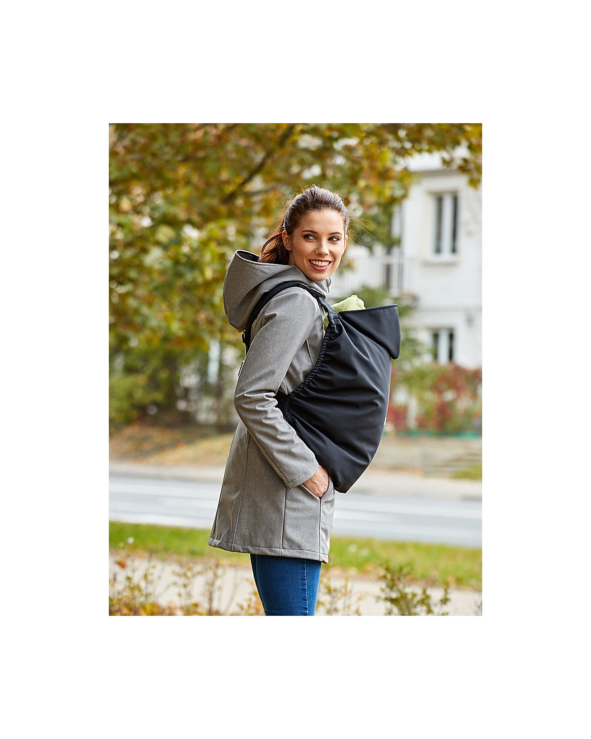 Babytrage-Cover, wasser- & winddicht, schwarz