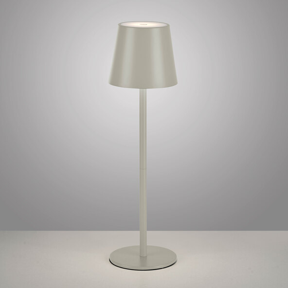 LED-Akku-Tischleuchte Buria, 2er Set, greige