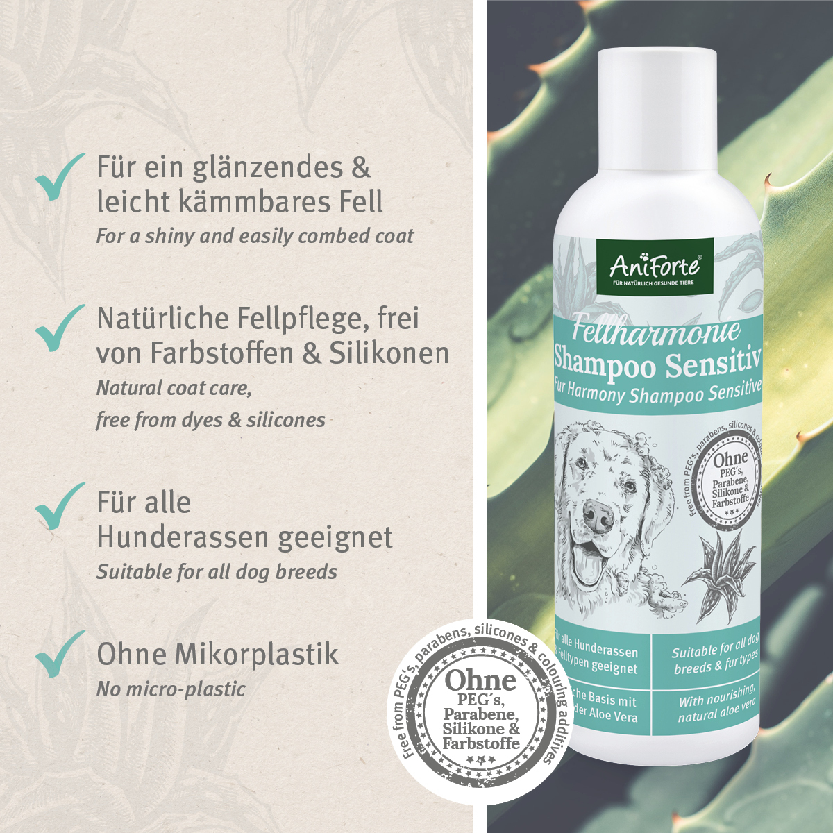 Aniforte Fellpflege Aniforte Shampoo Sensitiv Fellharmonie 200ml