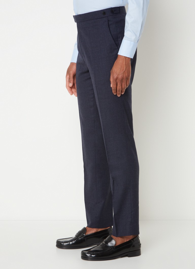 Pantaloni Reiss Dunn Cross Slim Fit din lână cu buzunare cu fermoar.