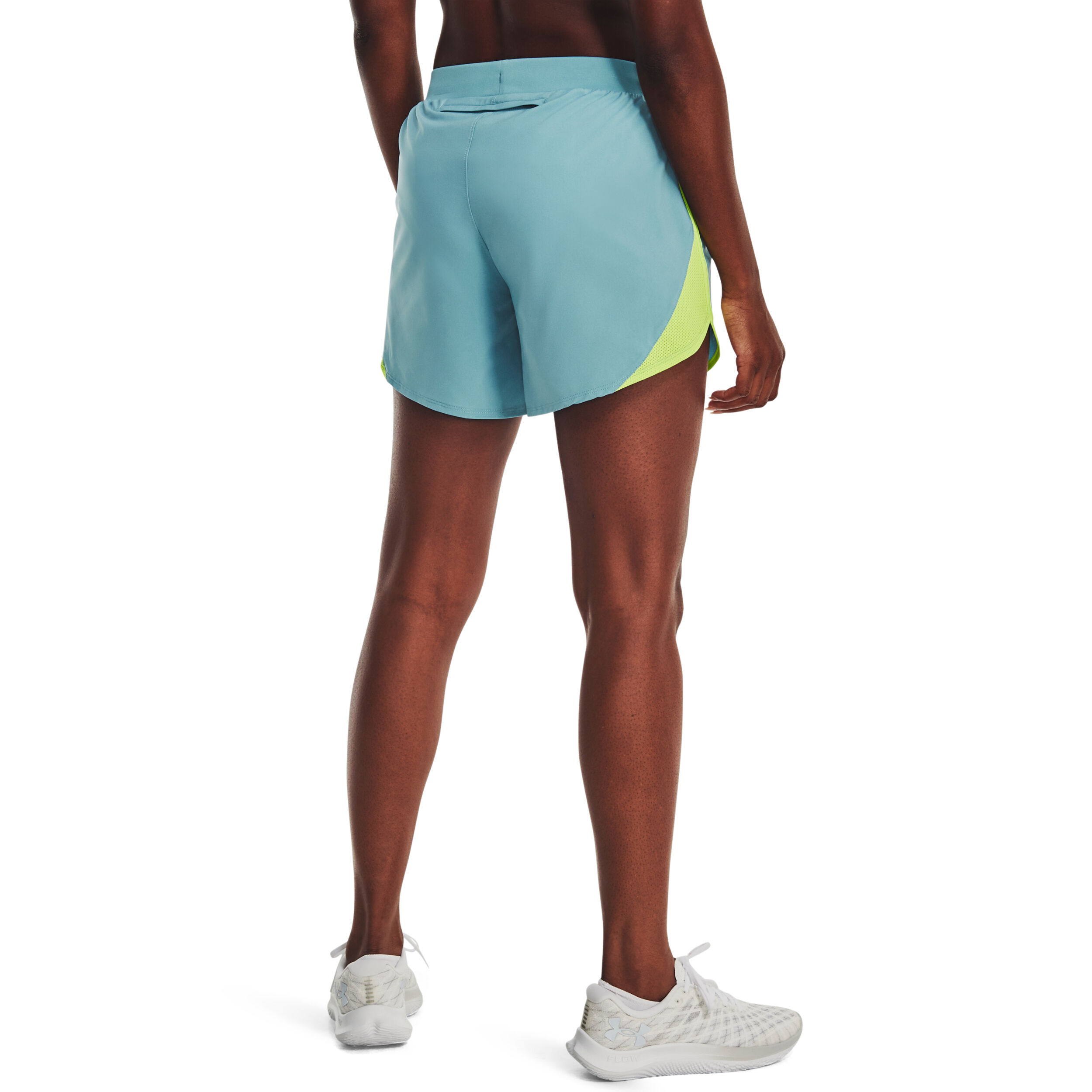 Fly By Elite 5in Shorts Damen - Hellblau, Neongelb