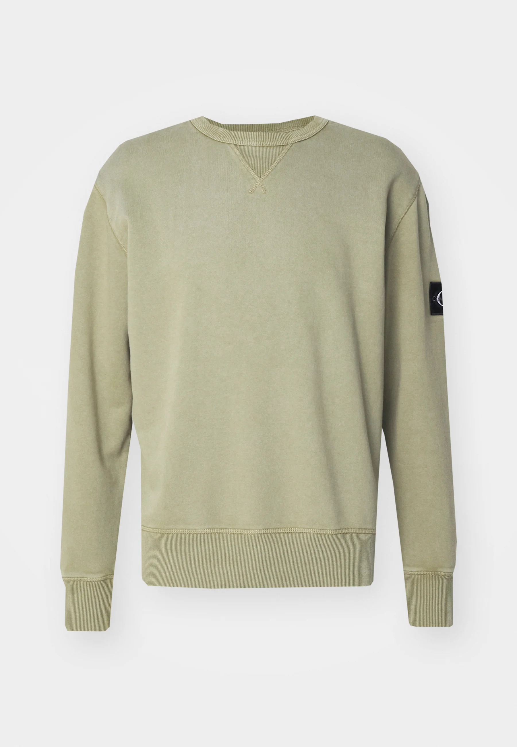 Sudadera unisex de cuello redondo con insignia lavada de Calvin Klein Jeans