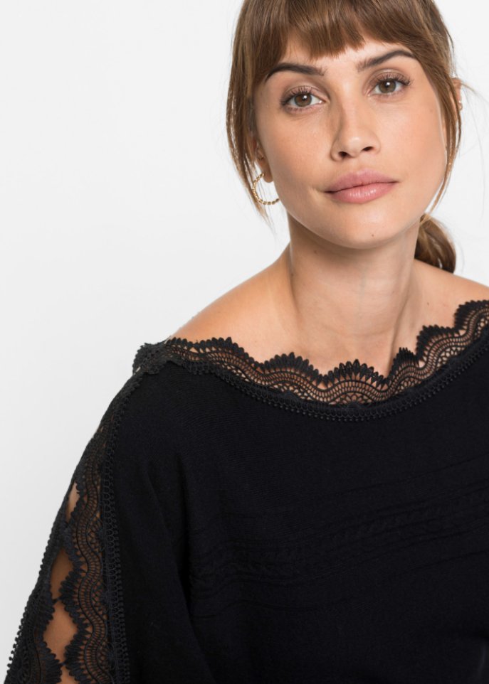 Pullover mit Spitze