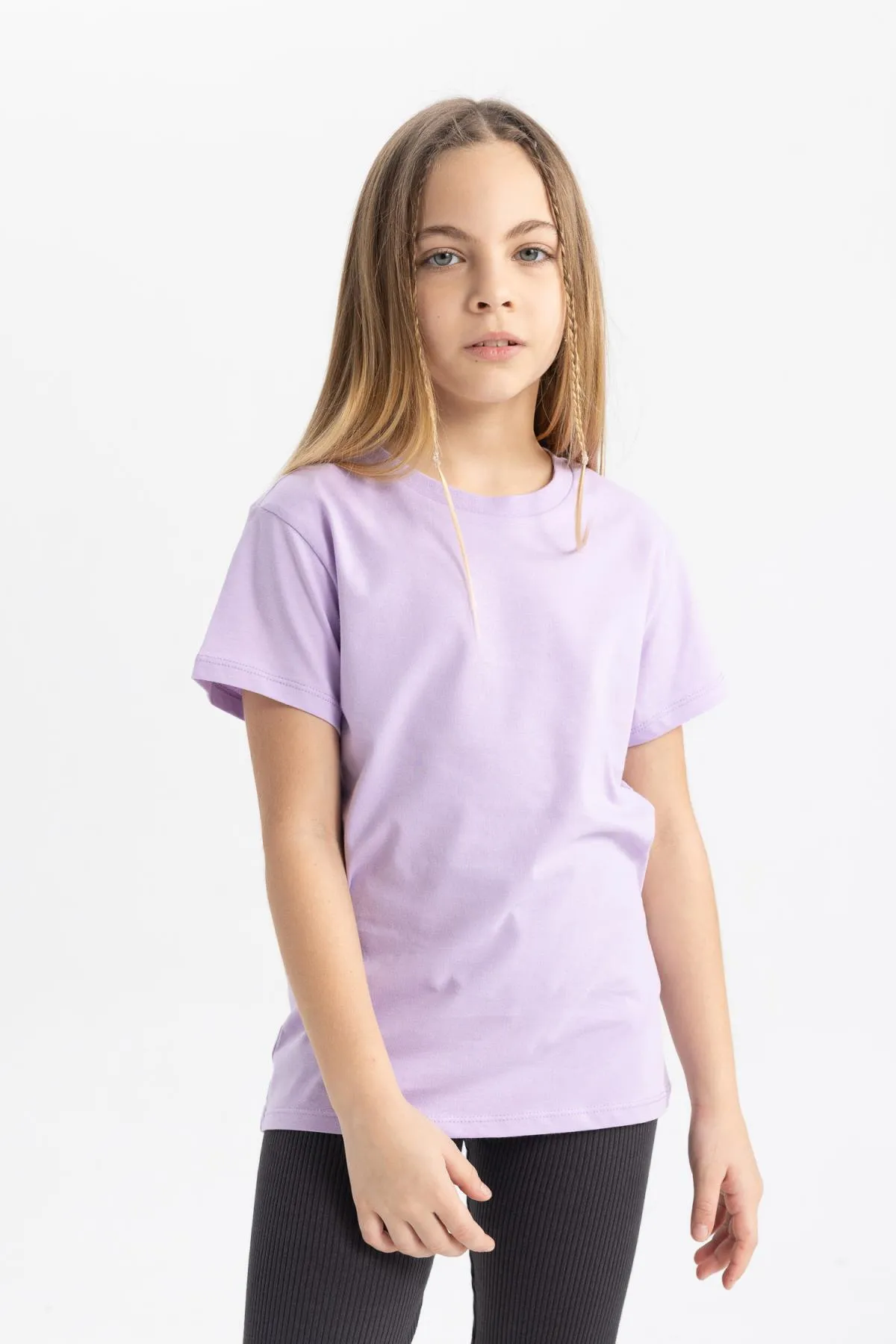 DeFacto  Mädchen-Basic-Kurzarm-T-Shirt Z7718a624sm