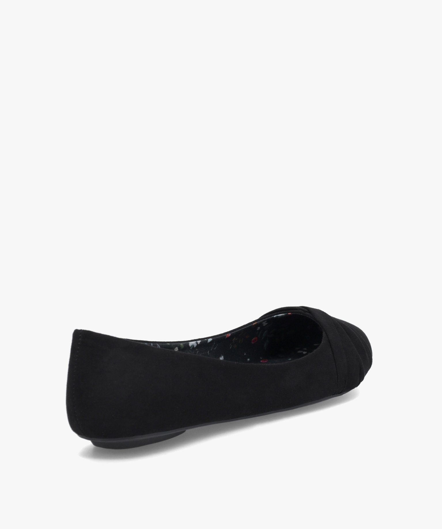 Ballerines femme unies avec bout drapé noir | GEMO