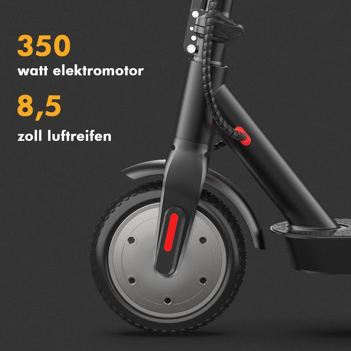 oyajia E-Scooter ELEKTROSCOOTER mit Straßenzulassung ABE 350W E-Scooter Elektroroller, 20,00 km/h, E-Roller Belastung bis 120kg, 30 km Reichweite, Duales Bremssystem