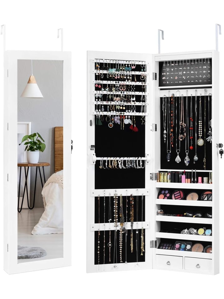 COSTWAY Schmuckschrank in Weiß günstig kaufen onesize
