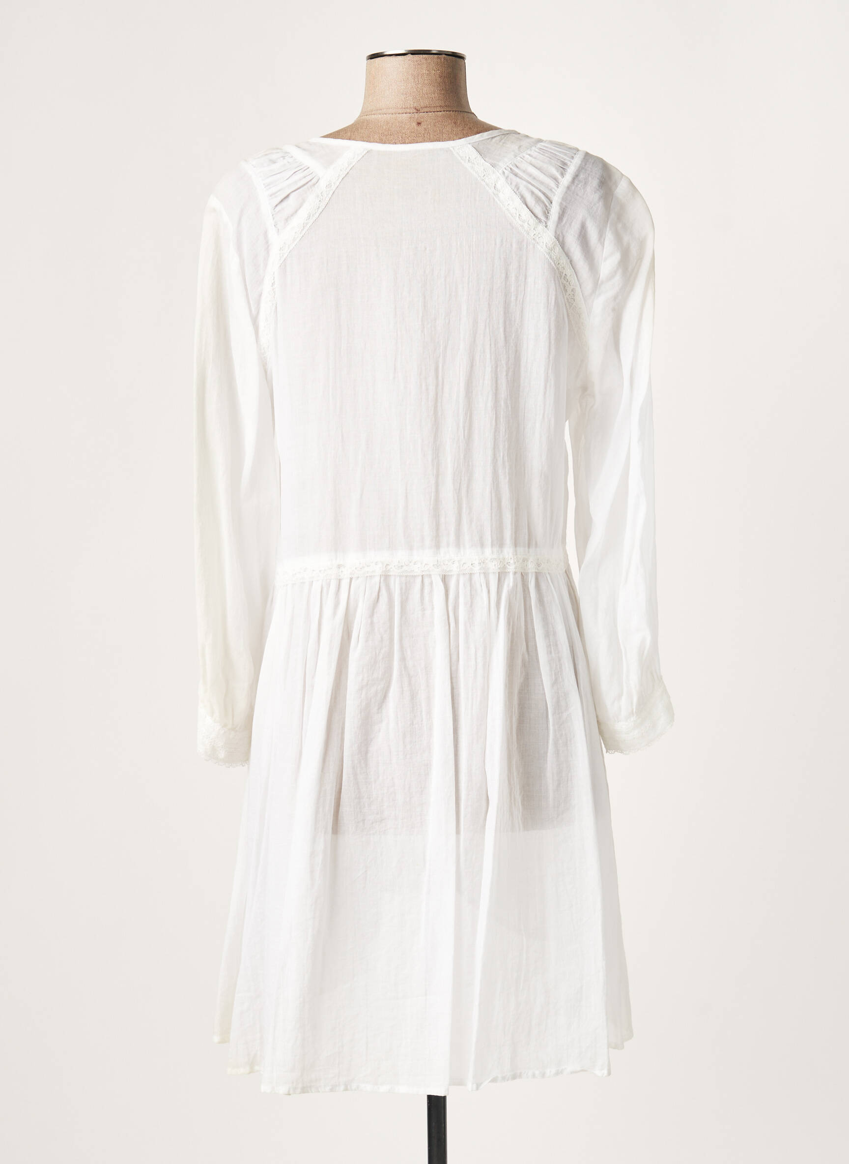 Lauren Vidal Tuniquemanchelongue Femme couleur blanc