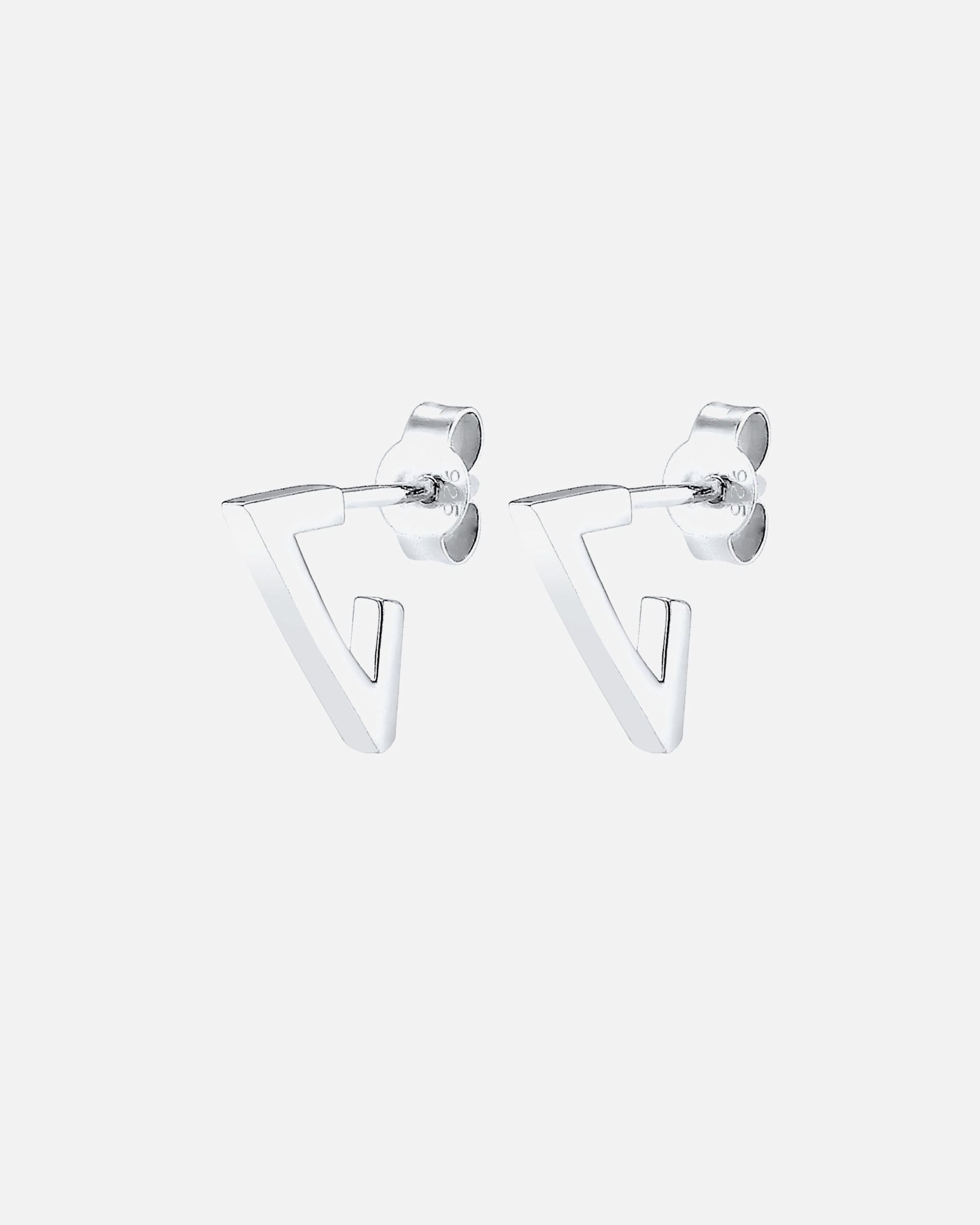 Orecchini a cerchio Elli Basic Geo Triangle in argento sterling 925