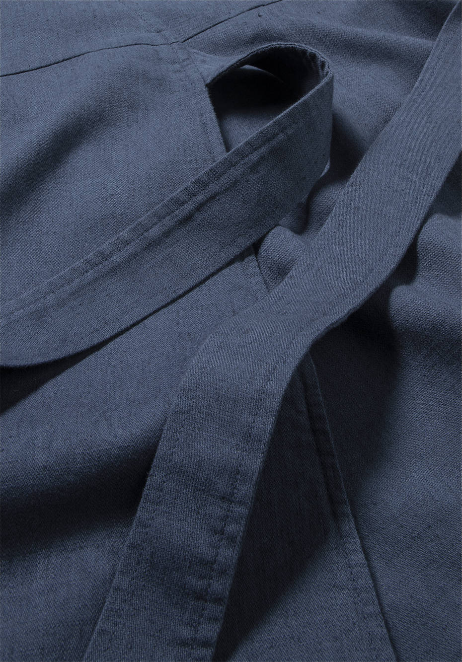 Midi-Wickelkleid aus Bio-Baumwolle mit Leinen