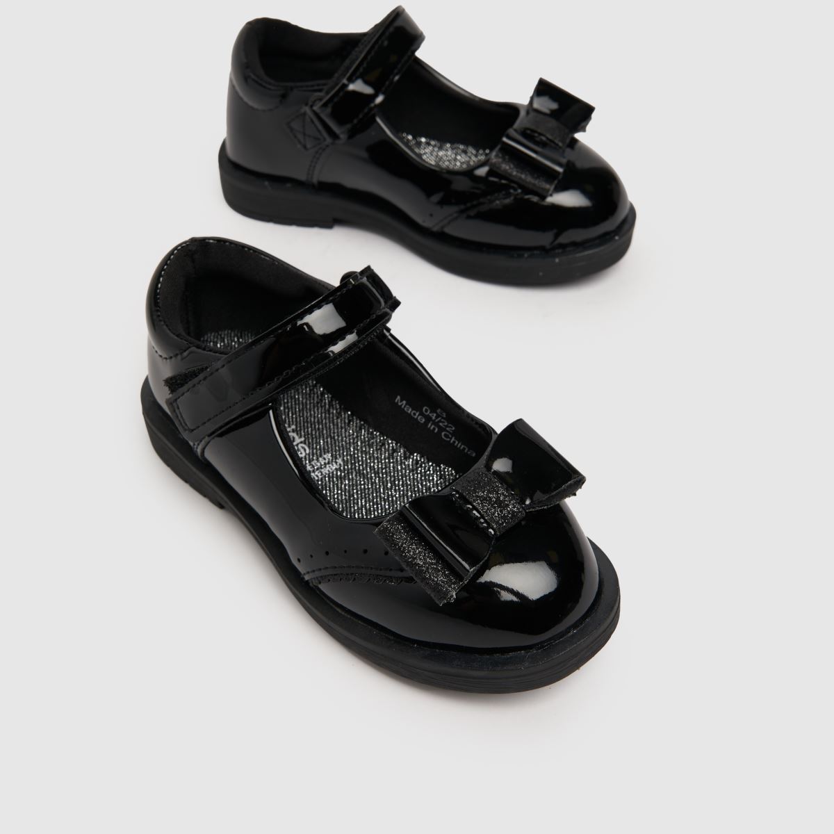 Schuh fekete nevető lakk lányka kisgyermek cipő