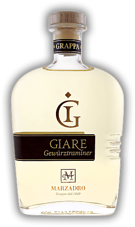 Marzadro Le Giare Grappa Affinata Gewürztraminer 0,7 Liter Marzadro Le Giare Grappa Affinata Gewürztraminer 0,7 Liter Ein Grappa mit beeindruckend aromatischem Charakter. 0,7	 Liter - Vol 41%