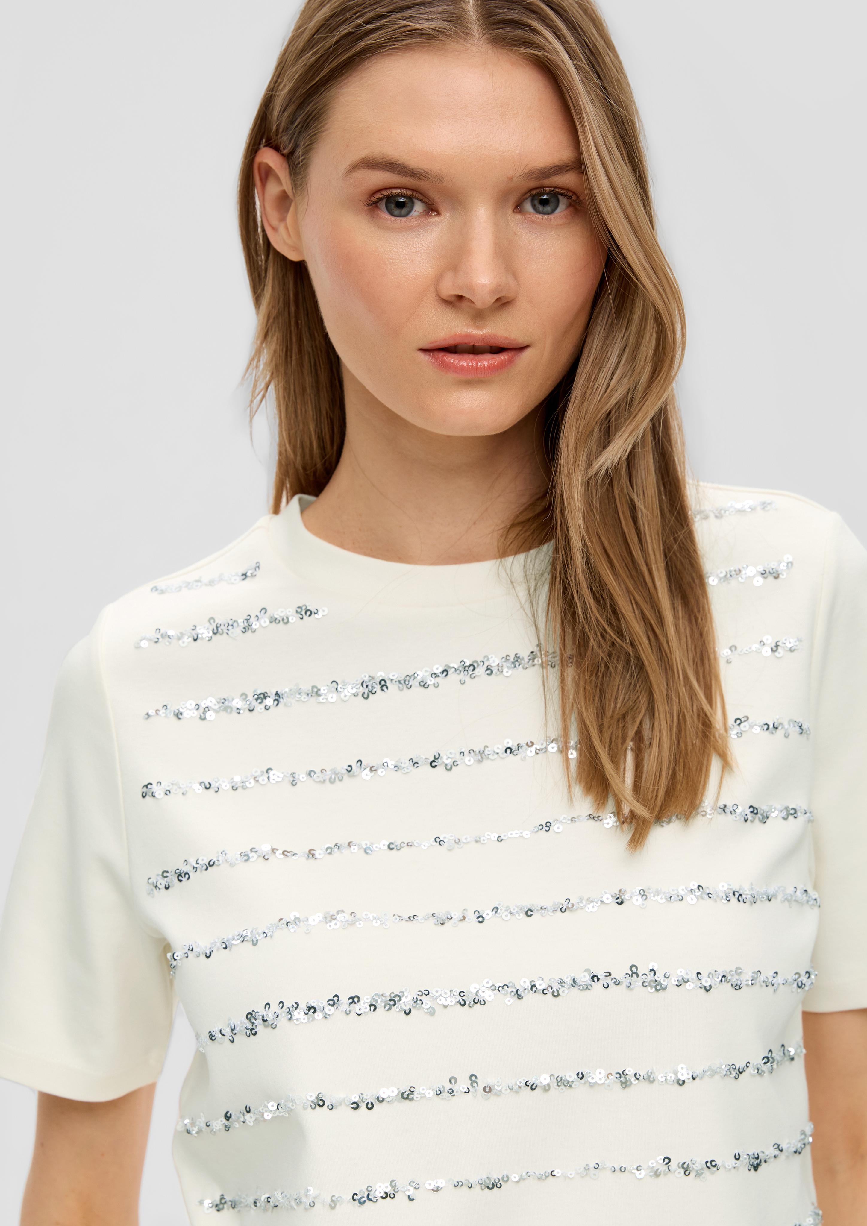 Baumwollshirt mit Pailletten  2138793-07D3