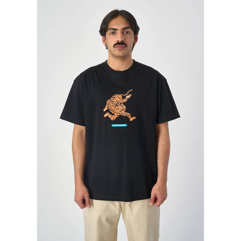 Cleptomanicx Tiger Limbs Printshirt Herren