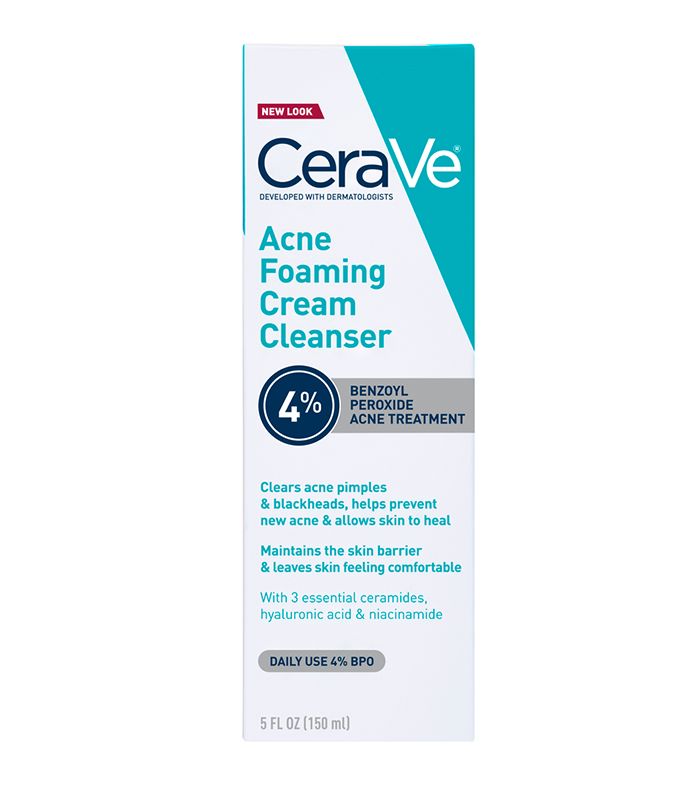 Crème nettoyante moussante anti-acné à 4 % de peroxyde de benzoyle