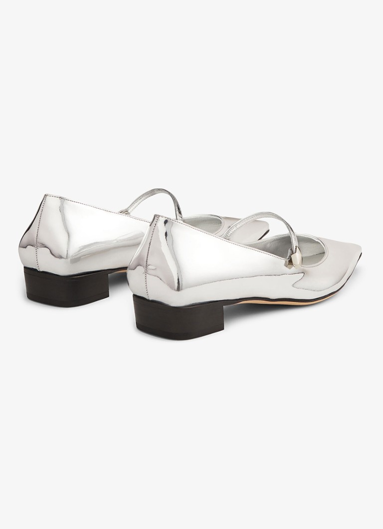 Jimmy Choo Carolyn Flat -balettikengät metallinhohtoisella viimeistelyllä