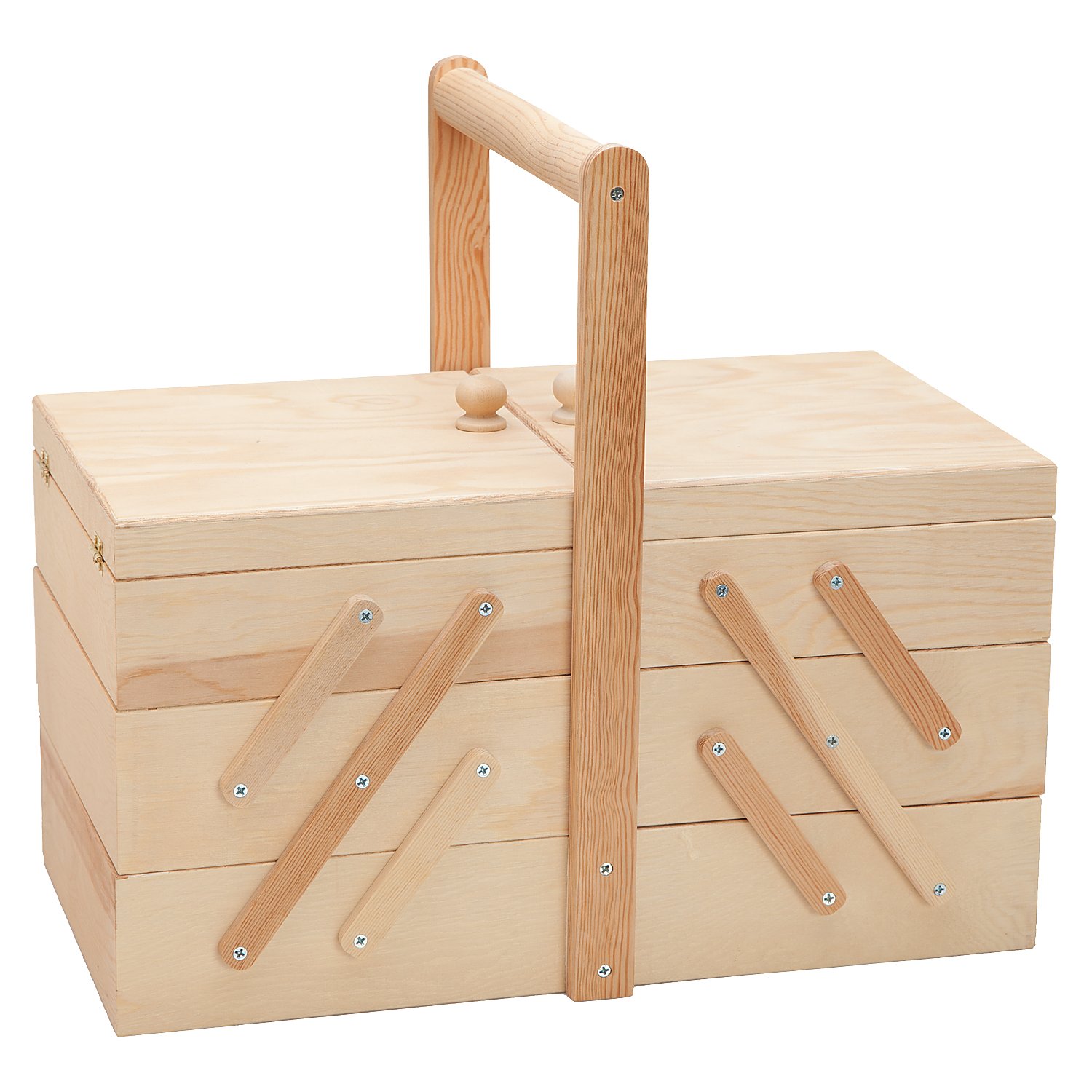 Holz-Nähkästchen, 40 x 22 x 22 cm