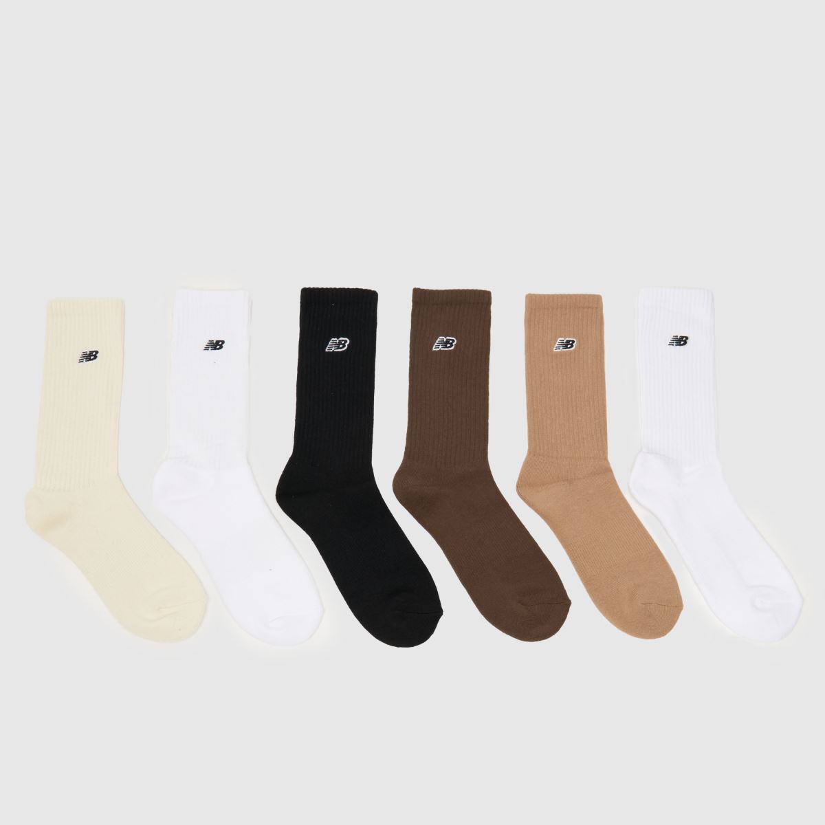 New Balance multifärgade strumpor med liten logotyp, 6-pack