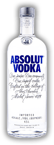 Absolut Blue Vodka 4,5 Liter Absolut Blue Vodka 4,5 Liter Ein großartiger Wodka. 4,5	 Liter - Vol 40%