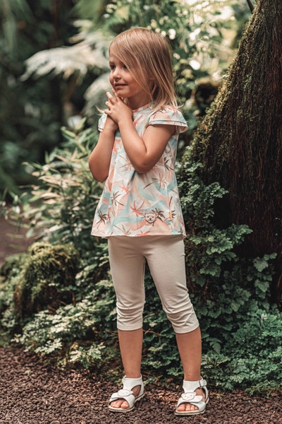 Bluse kurzarm, pink für Mädchen