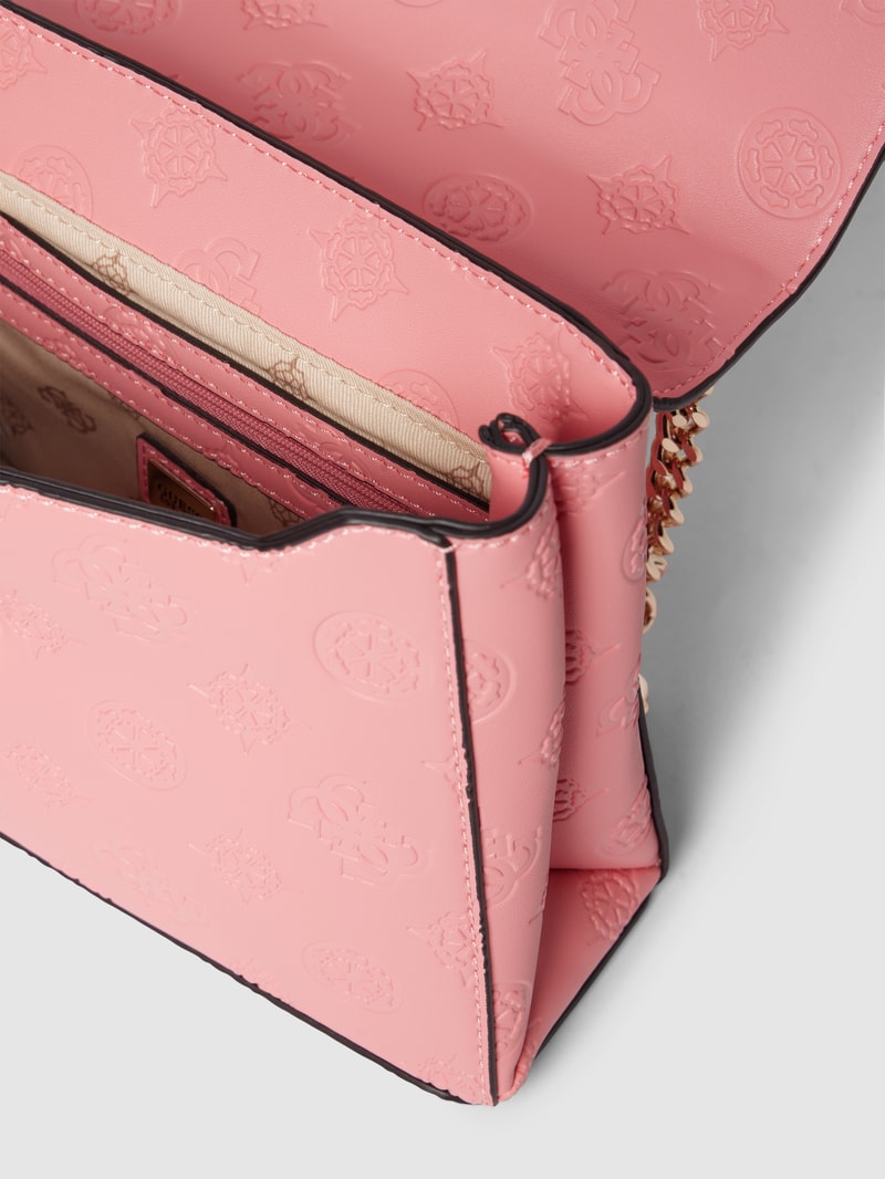 Umhängetasche mit Label-Print Modell 'GALERIA' in pink