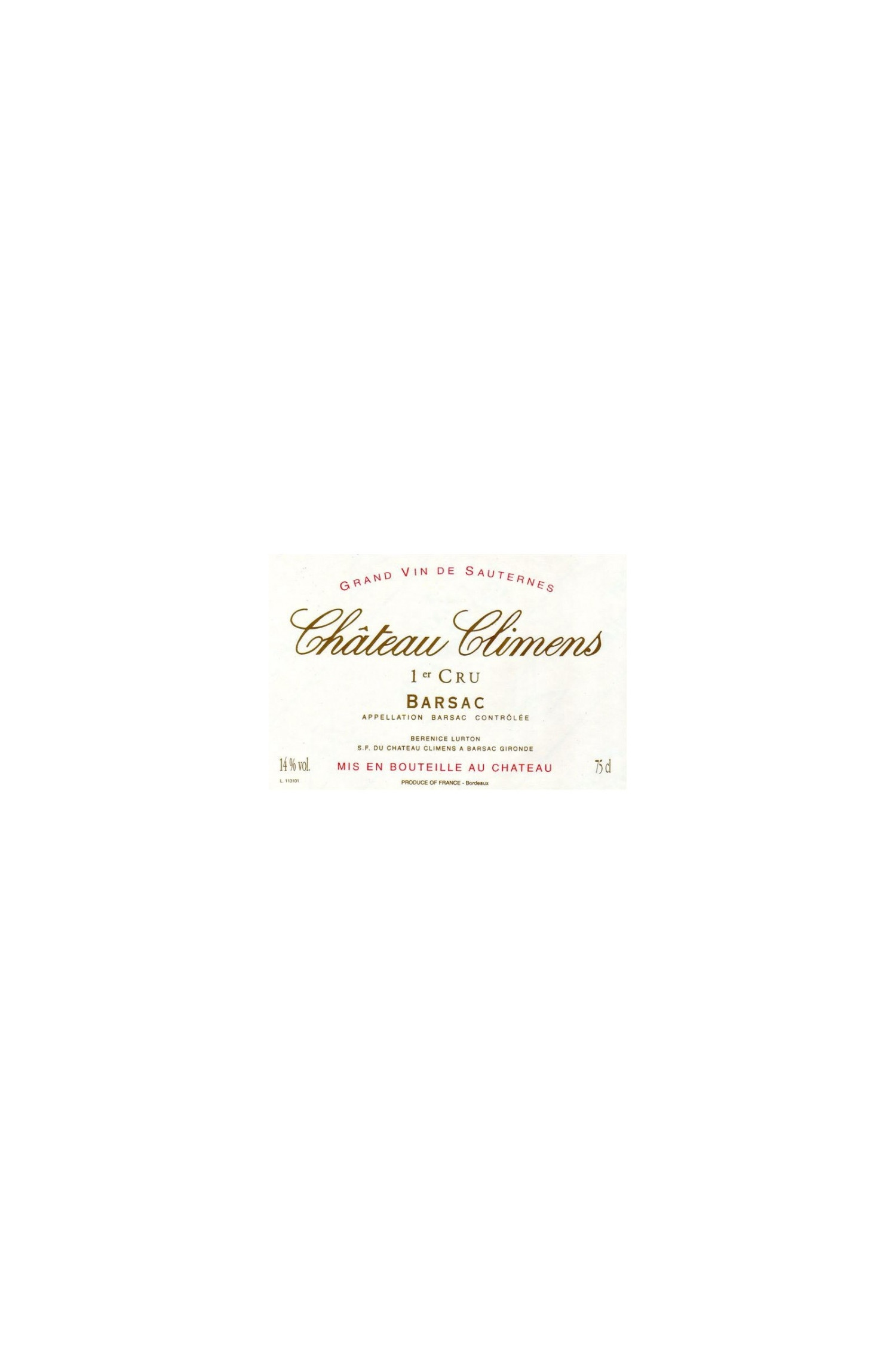 Château Climens 2007, Sauternes