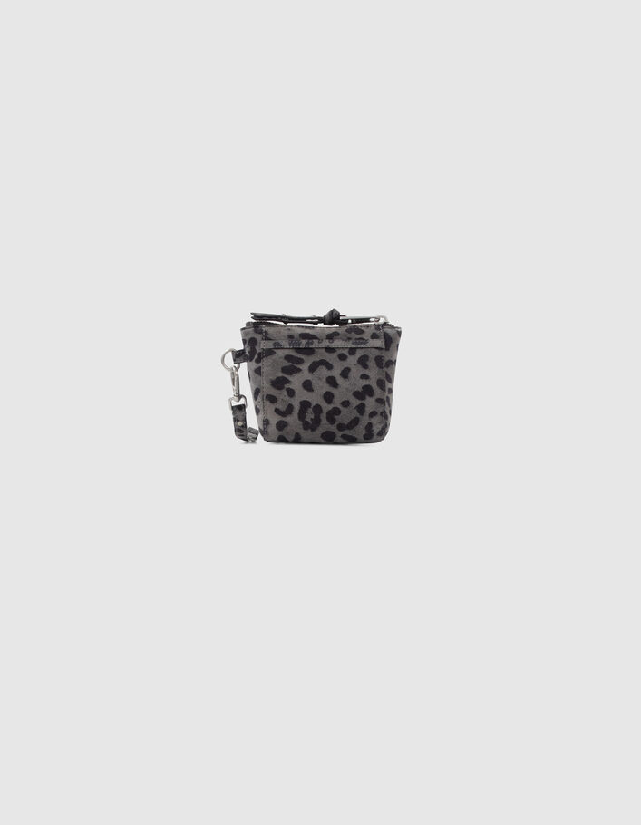 Mini trousse 1440 Toy gris motif léopard Femme