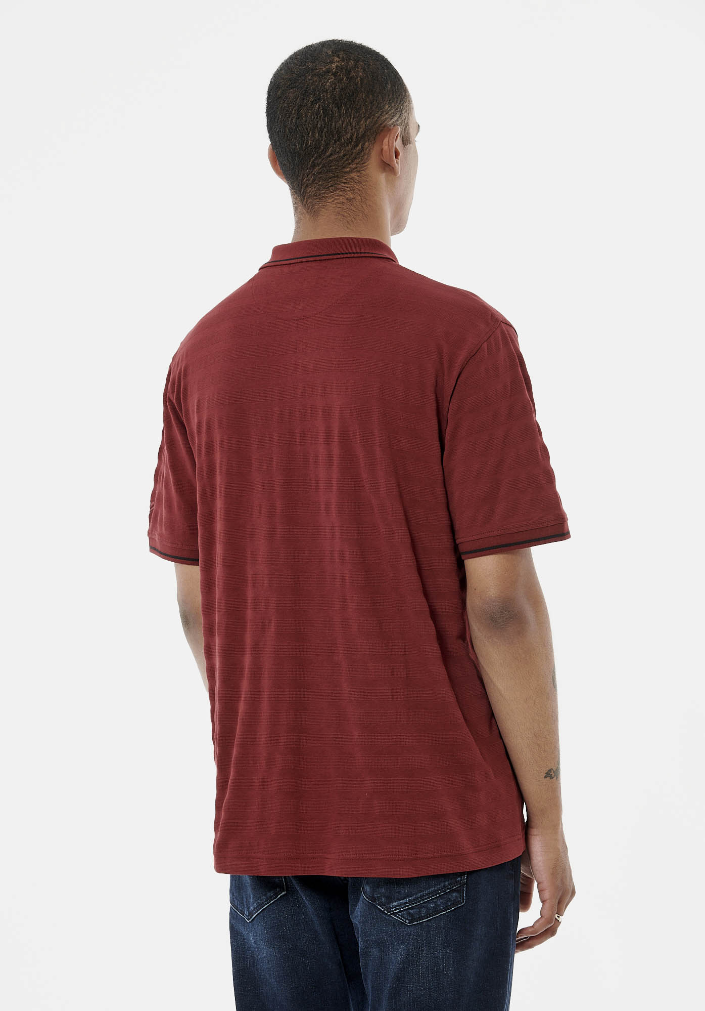 TURN   Polo bordeaux homme 100% coton