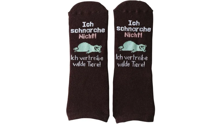 GRUSS & CO Zaubersocken »Ich schnarche nicht! Ich vertreibe wilde Tiere!« schwarz