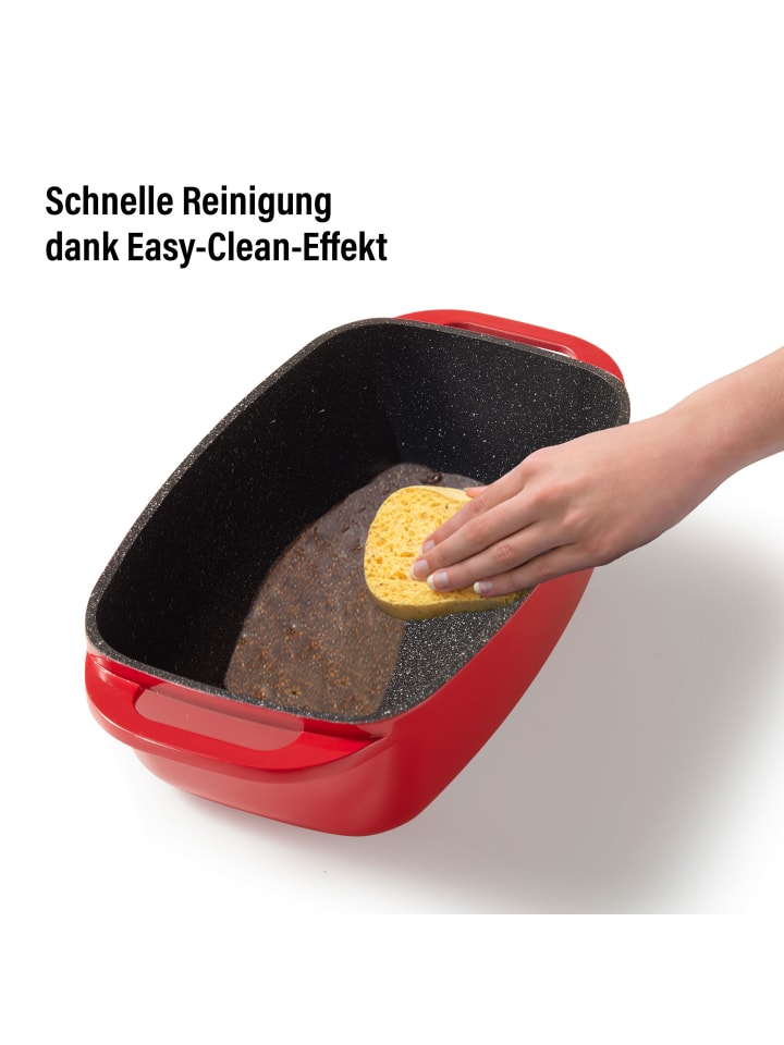 Stoneline Bräter Schmortopf 40x22 cm | mit Deckel in Rot günstig kaufen 40 x 22 cm