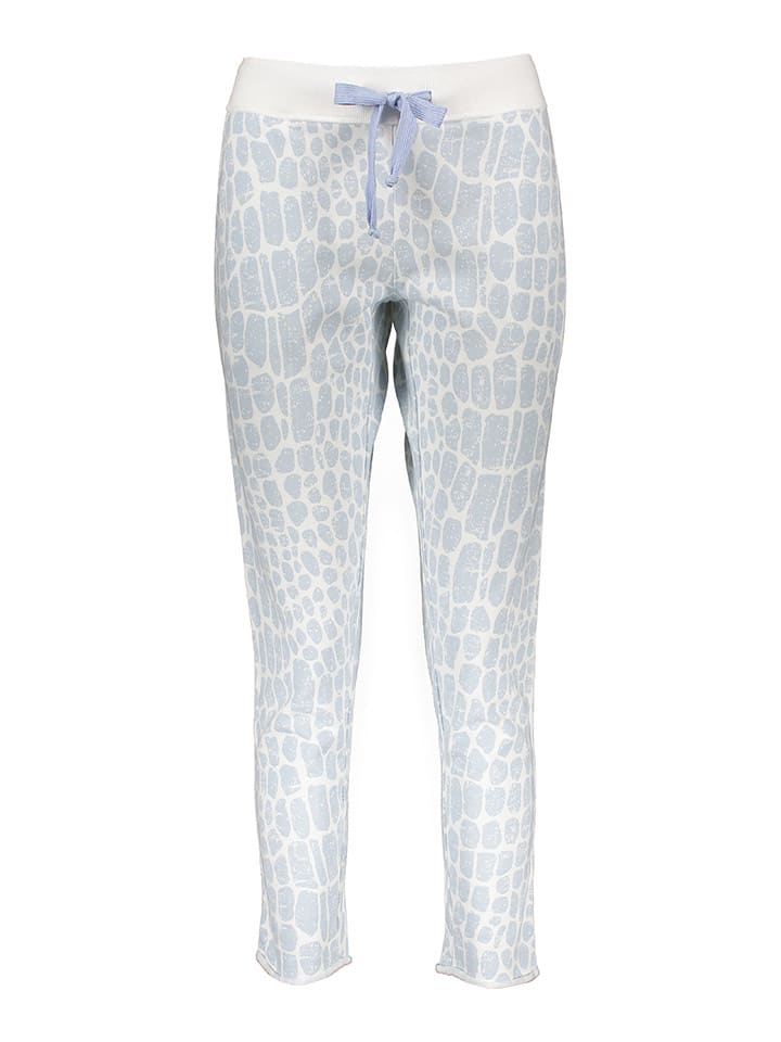 Juvia Sweathose in Hellblau/ Weiß günstig kaufen