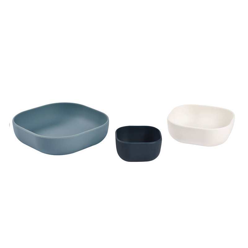 Lot de 3 bols gigogne en silicone bleu nuit Beaba