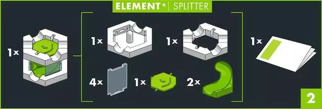 GraviTrax PRO Element Splitter - Kugelbahn-Erweiterung für Kinder ab 8 Jahren