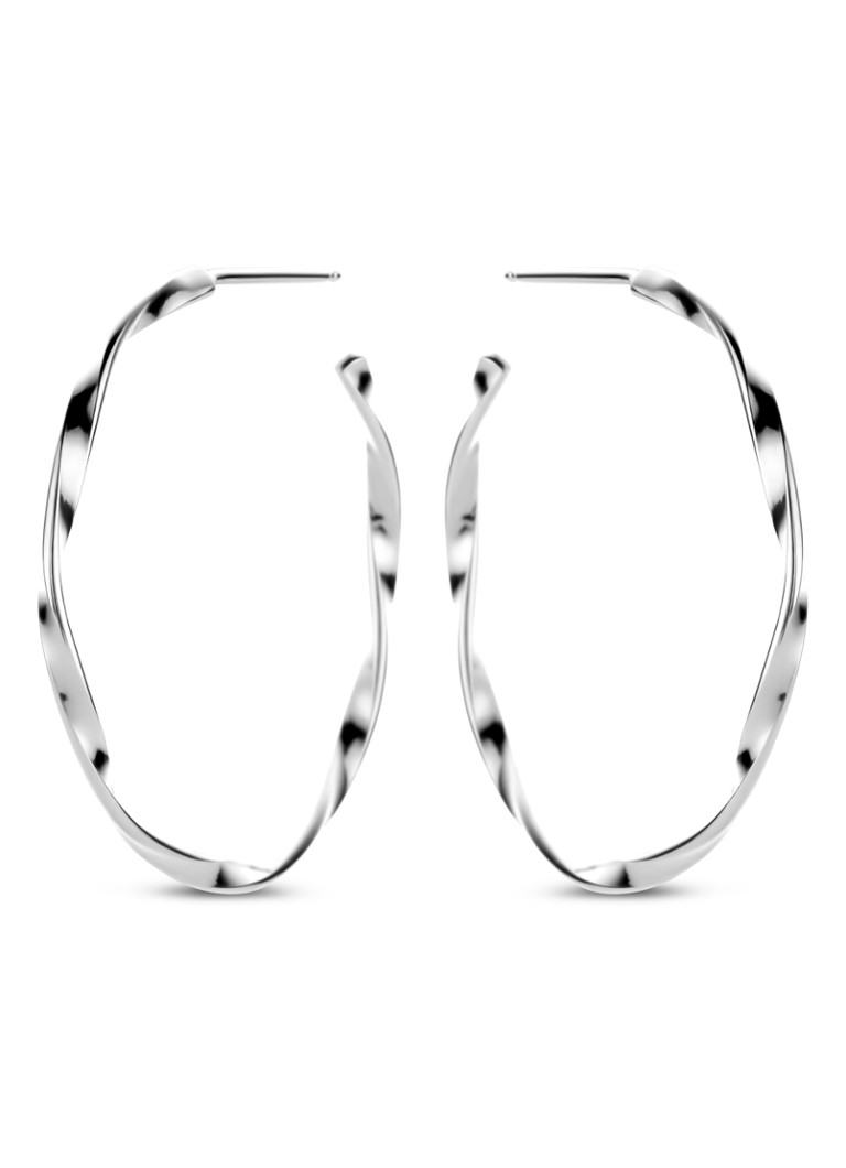 Casa Jewelry Arezzo silver hoop earrings