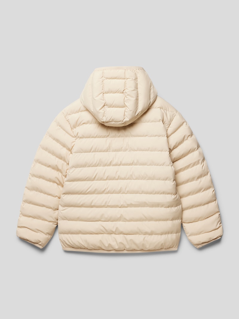 Steppjacke mit Logo-Print in beige