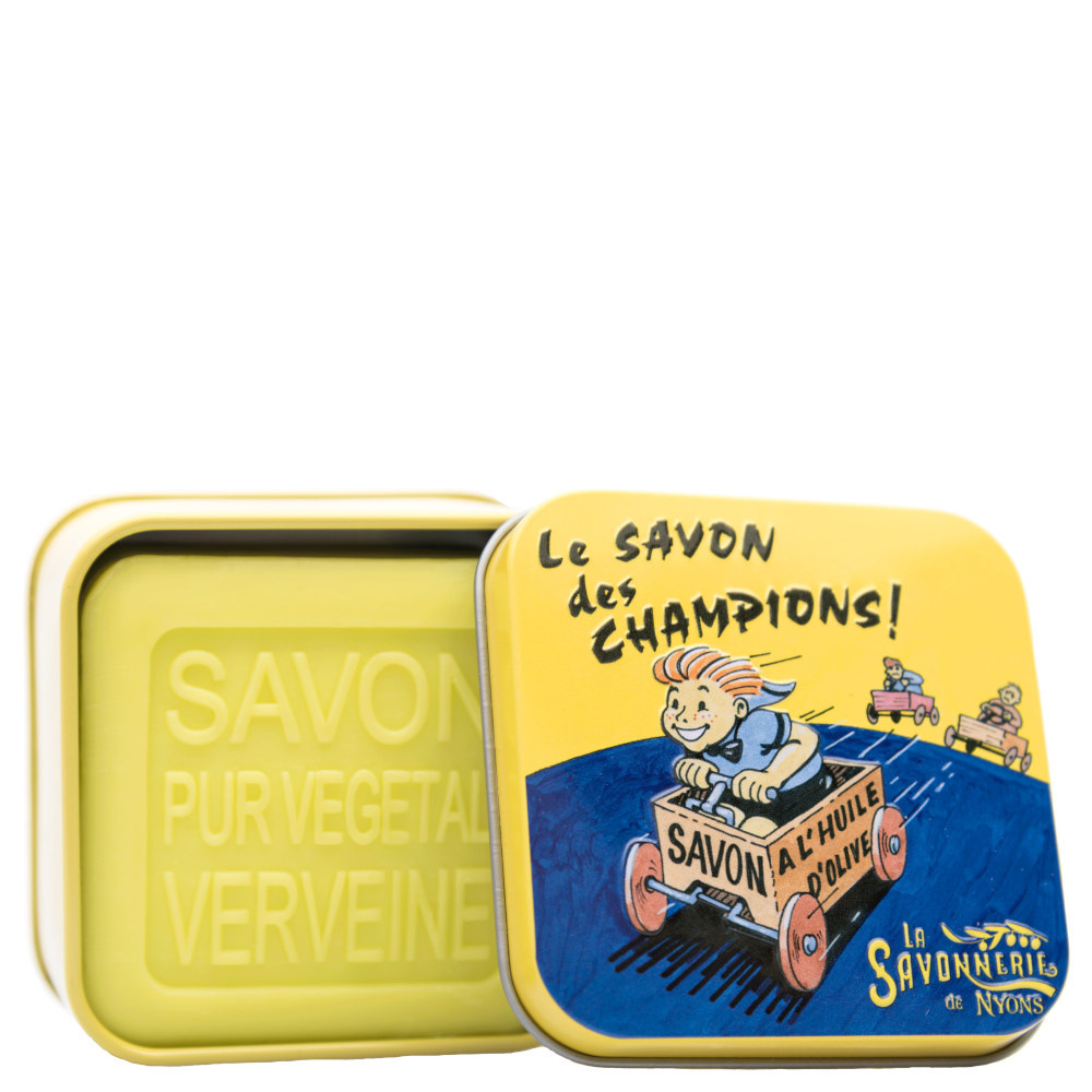 La savonnerie de nyons Savon 100g Verveine et Boîte Métal Caisse à Savon Savon