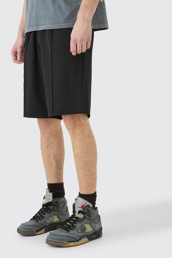 Tall Nylon-Shorts mit elastischem Bund