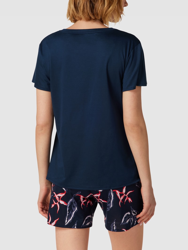 Pyjama mit Allover-Muster in marineblau