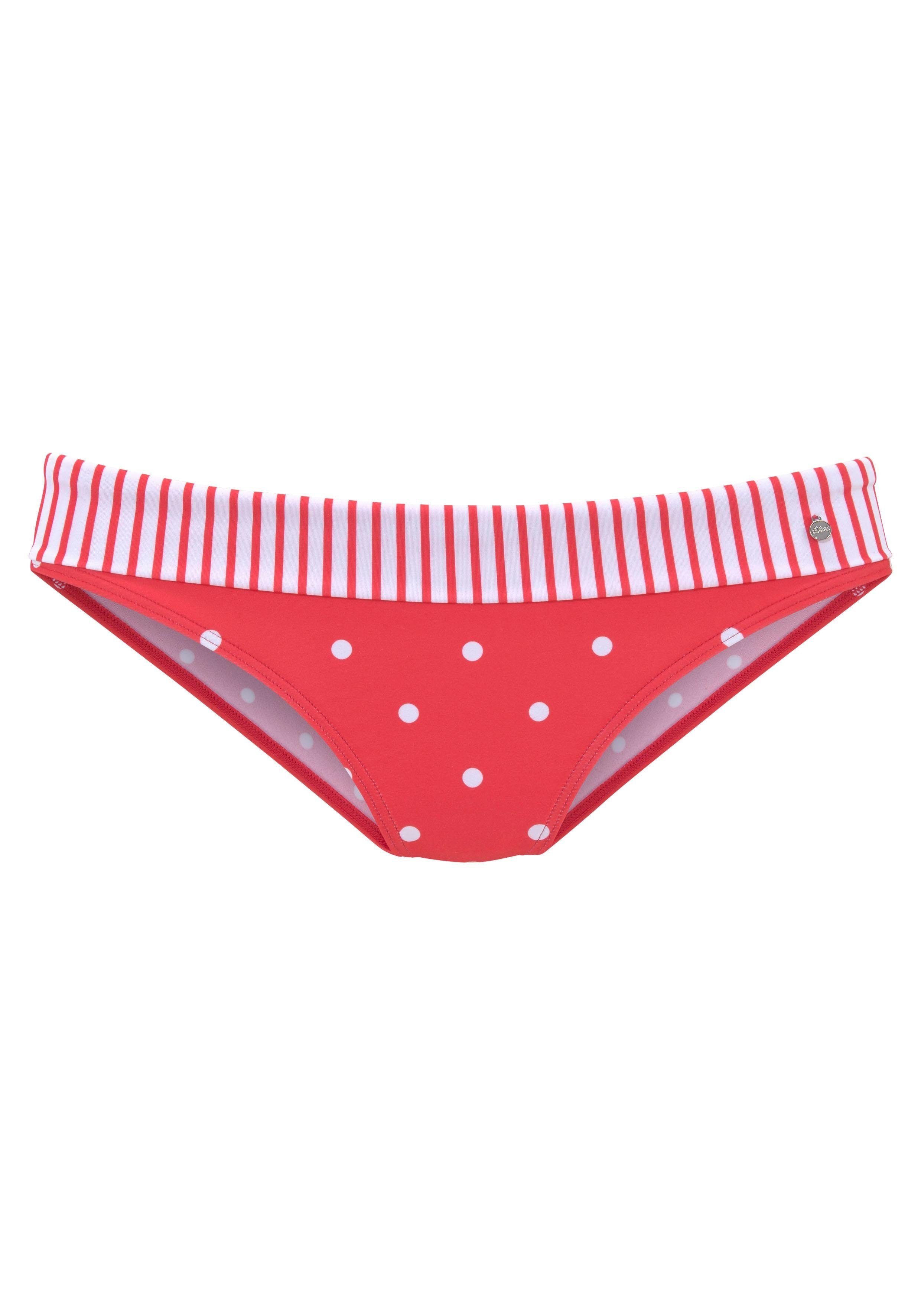 s.Oliver Bikini-Hose Audrey mit Umschlagbund und Mustermix