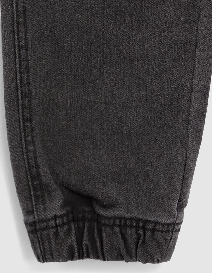 Jean JOGGER noir délavé garçon