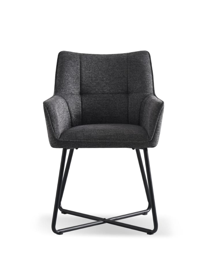 B&D Home 2er-Set: Esszimmerstuhl BREIGHT in Anthrazit - (B)56 x (H)83 x (T)59 cm günstig kaufen onesize