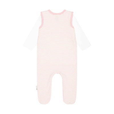 Set Strampler + T-Shirt langarm GOTS, rosa