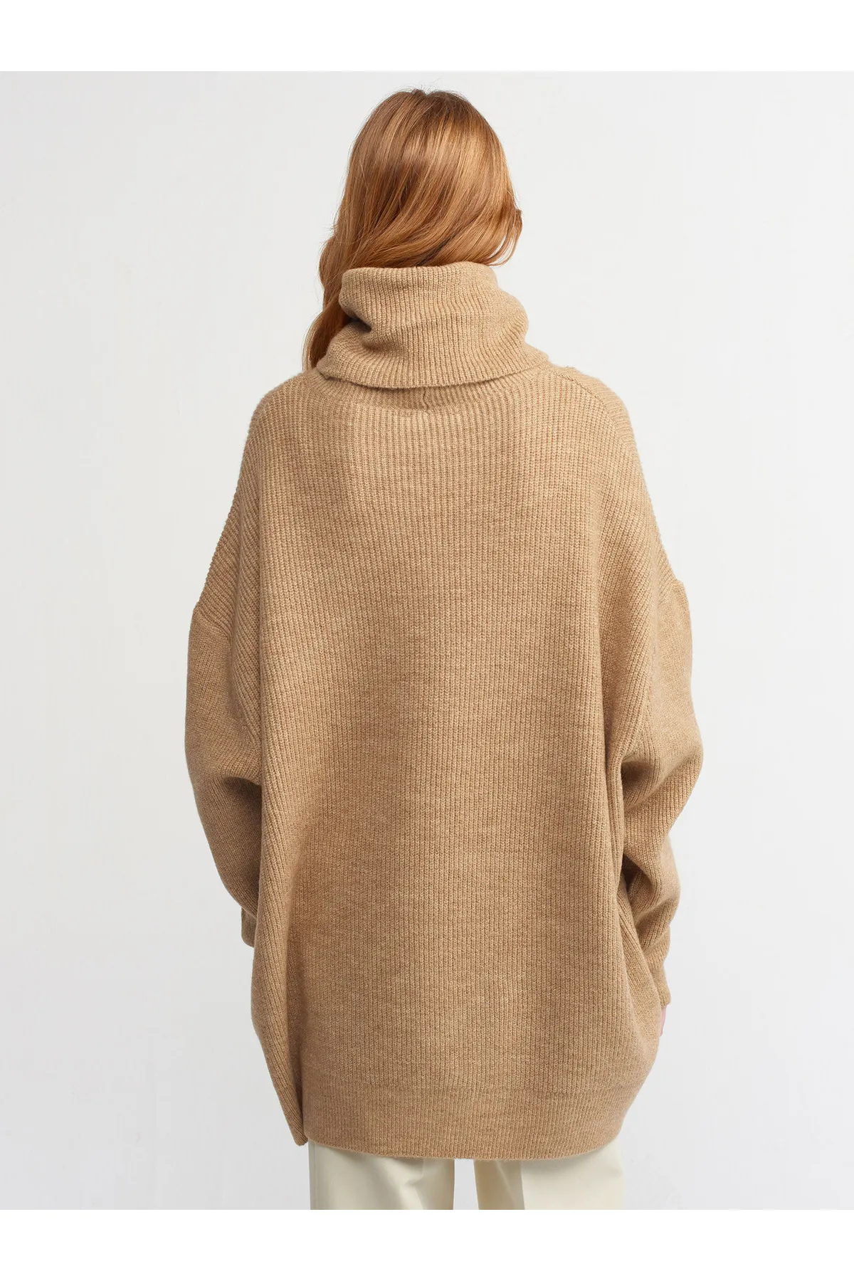 Dilvin  2268 Rollkragen-Pullover – Kamel
