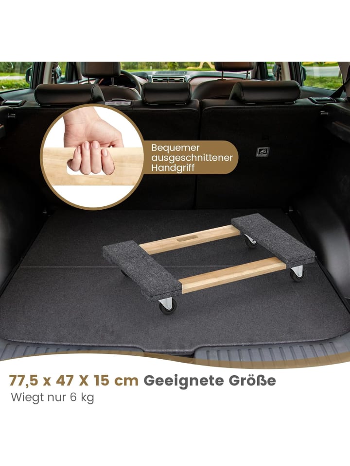 COSTWAY Transportroller bis 450kg in Beige günstig kaufen onesize