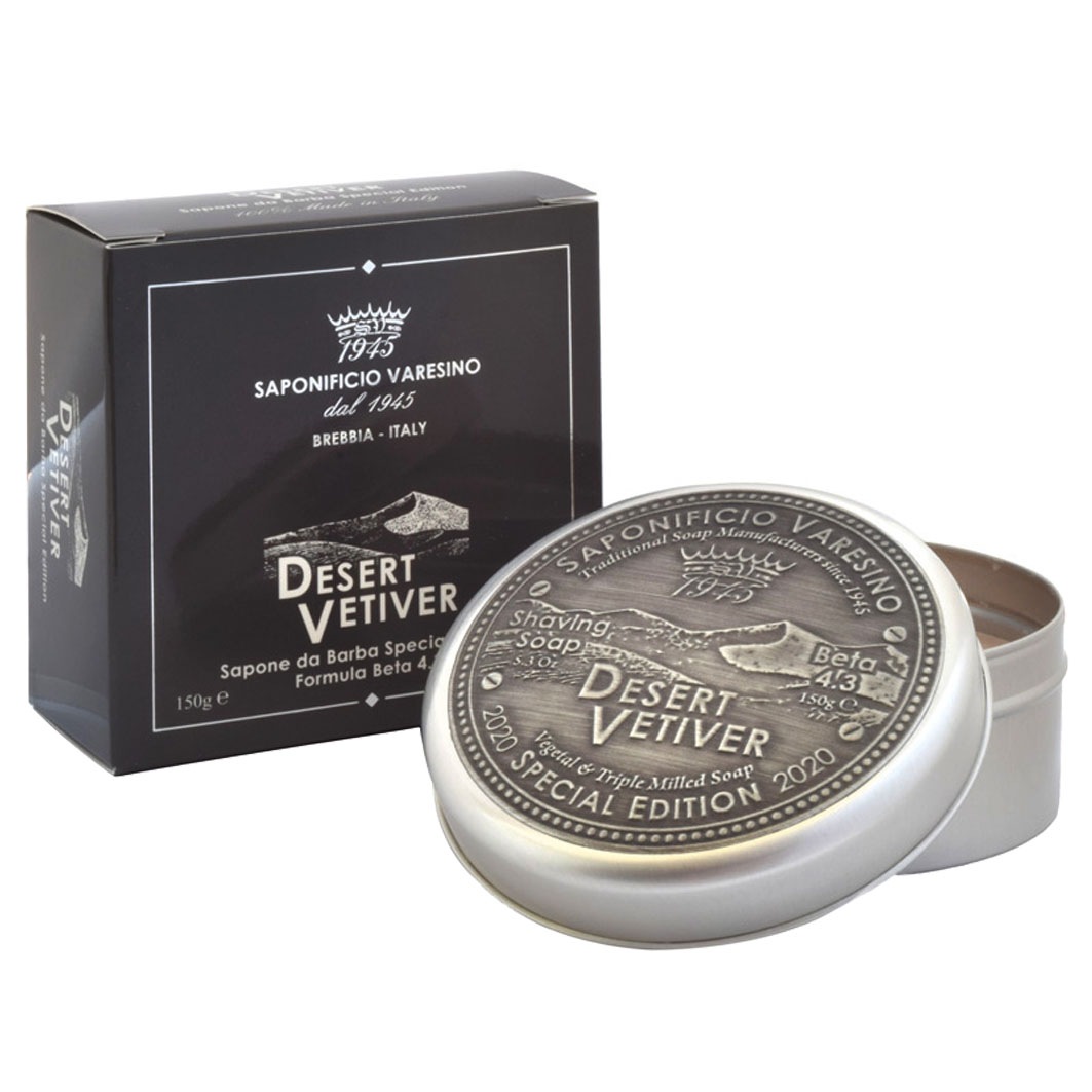 Desert Vetiver Shaving Soap Aluminium Jar