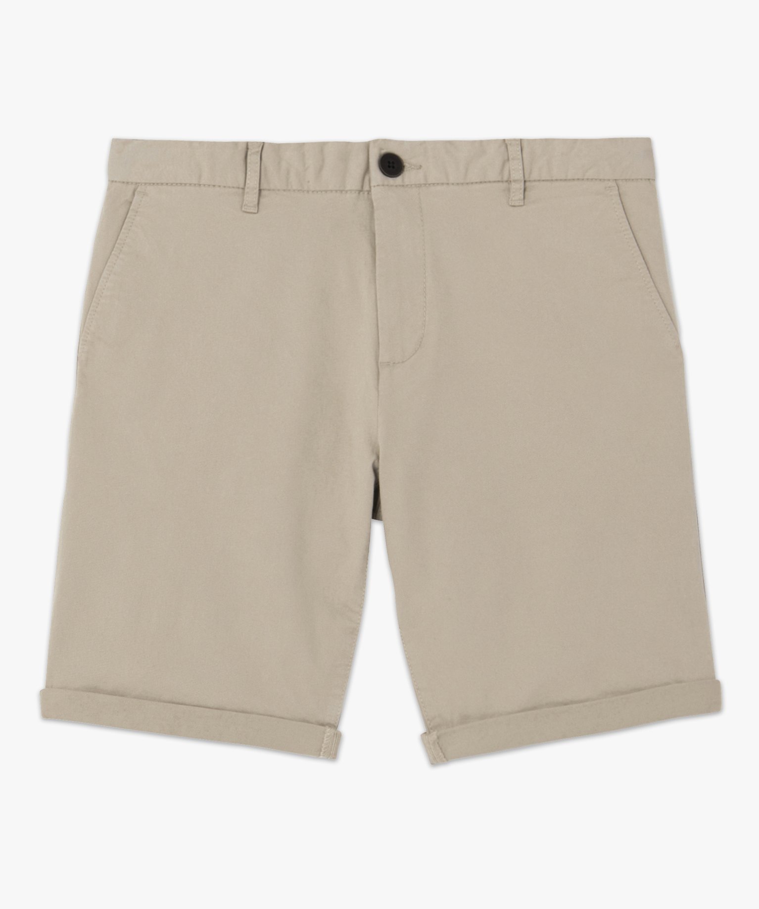 Bermuda homme en toile extensible 5 poches coupe chino beige | GEMO