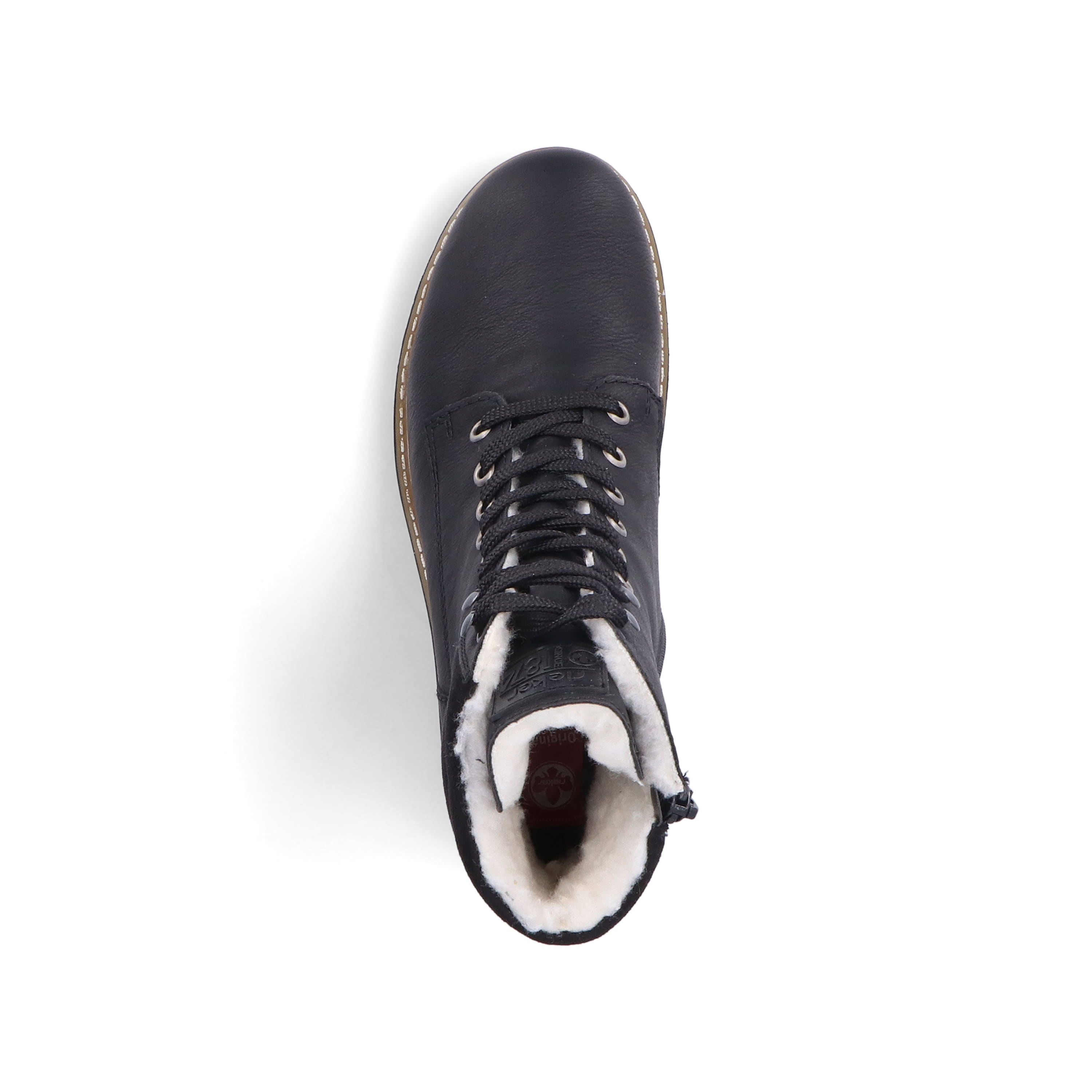 Rieker Damen Schnürstiefel tiefschwarz