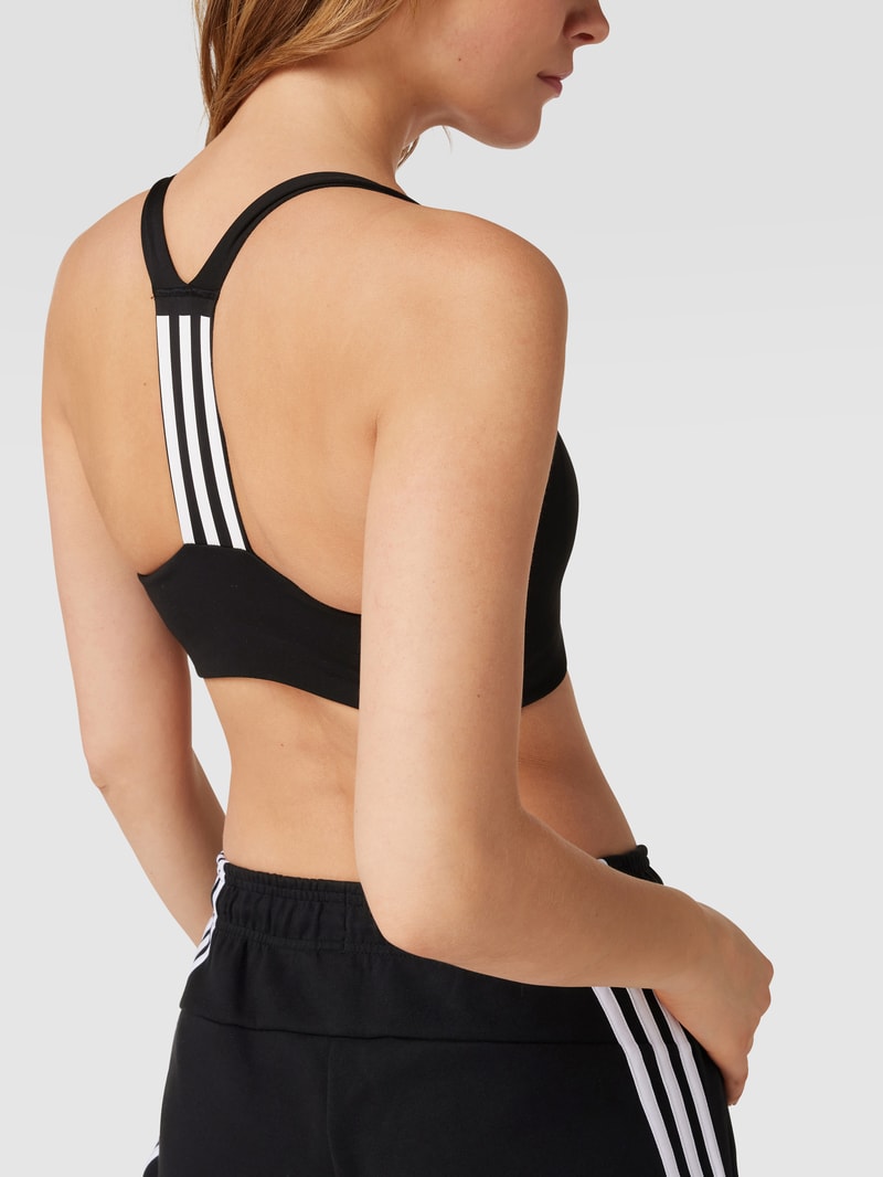 Bustier mit Label-Streifen in schwarz