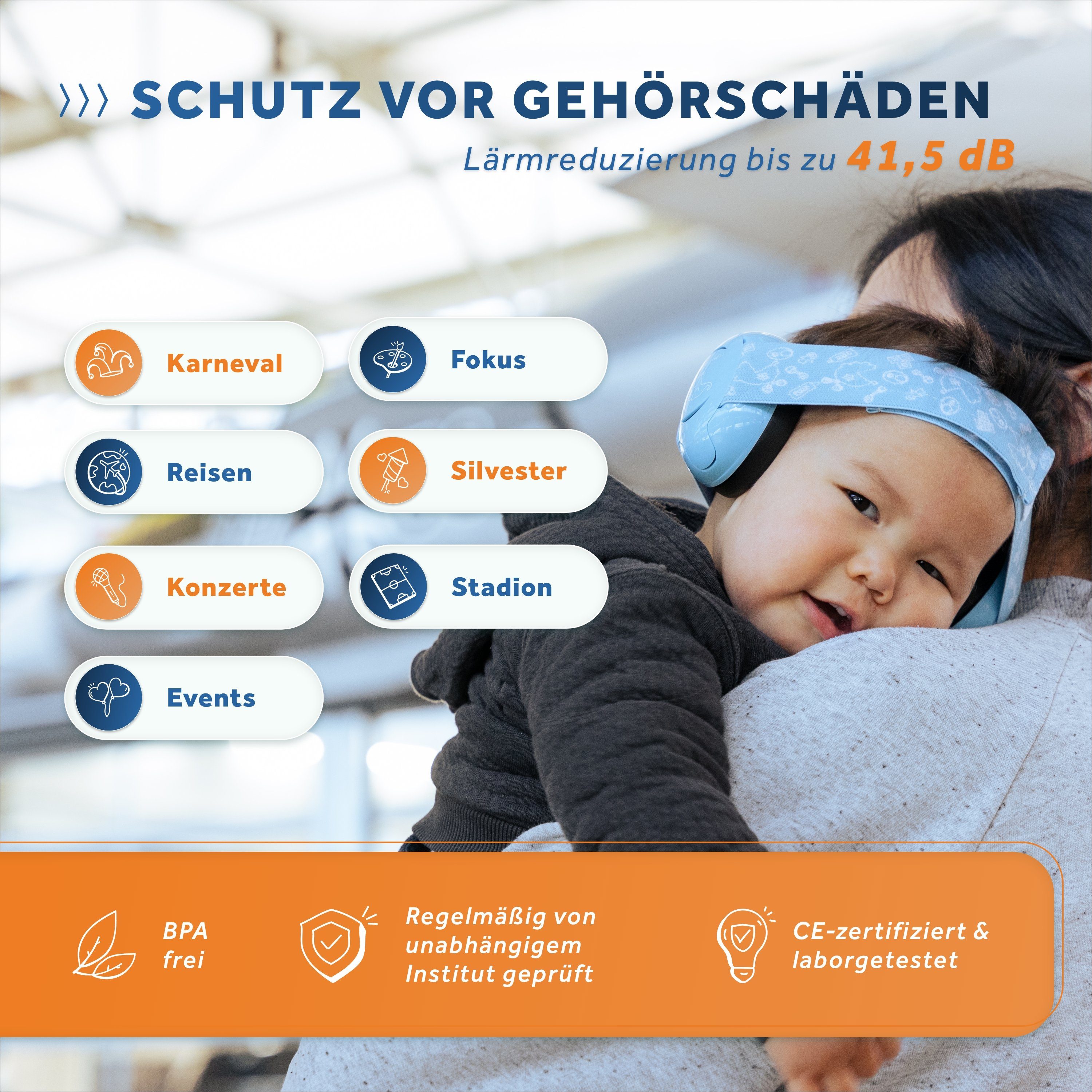 Schallwerk Kapselgehörschutz Schallwerk® Mini+ Gehörschutz für Kinder – Kapselgehörschutz Kleinkind