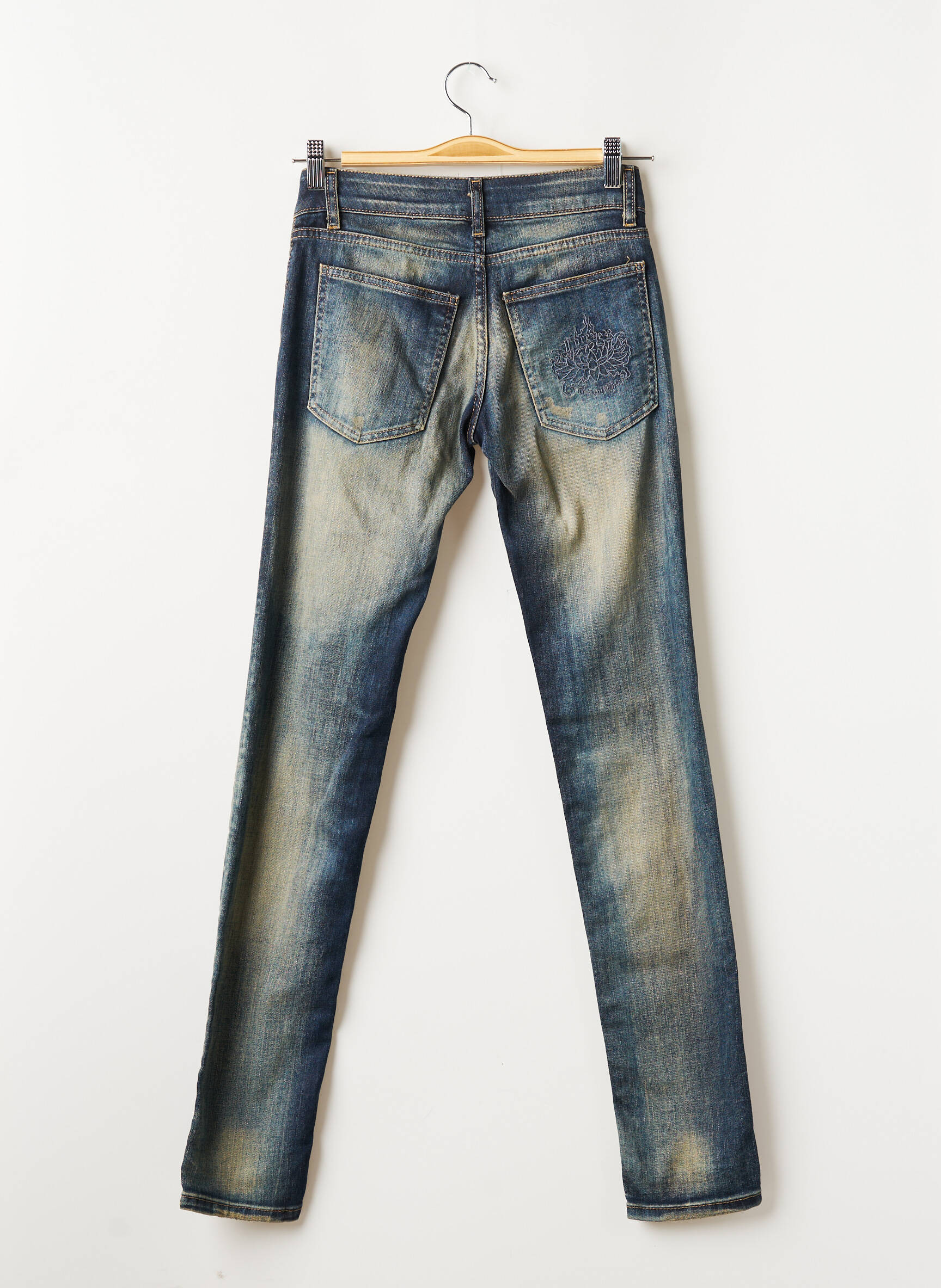 Tricot Chic Jeans Coupe Slim Femme couleur bleu